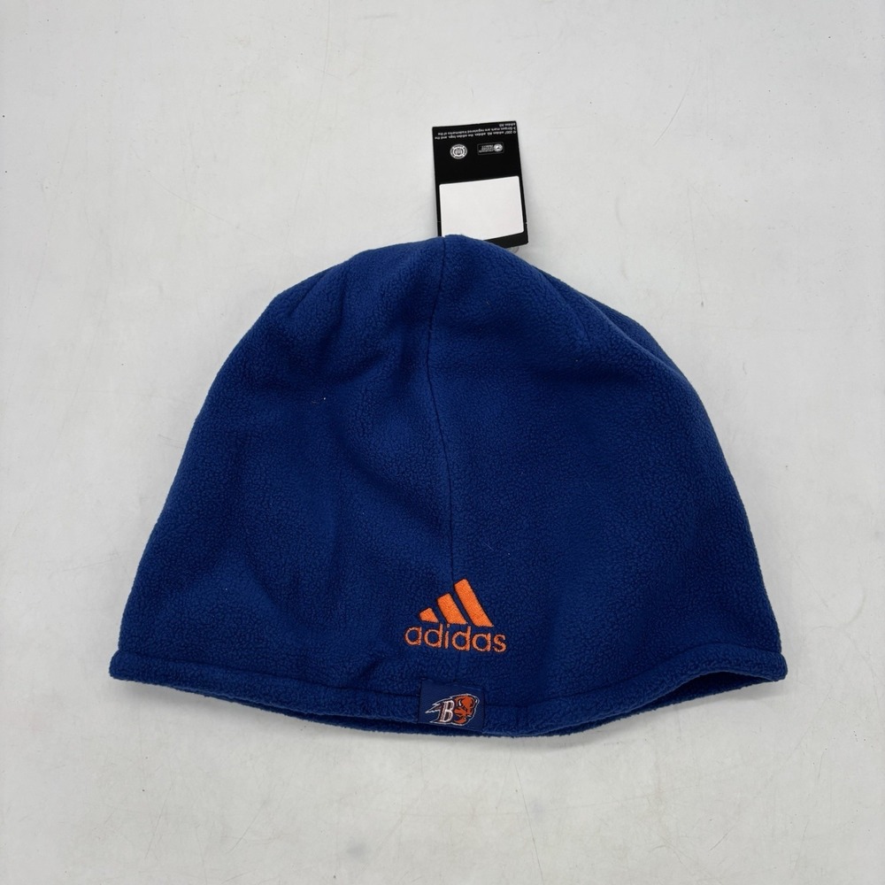 NCAA Bucknell Bison Beanie Hat Adidas Non Cuffed Winter Skull Cap Blue NWT